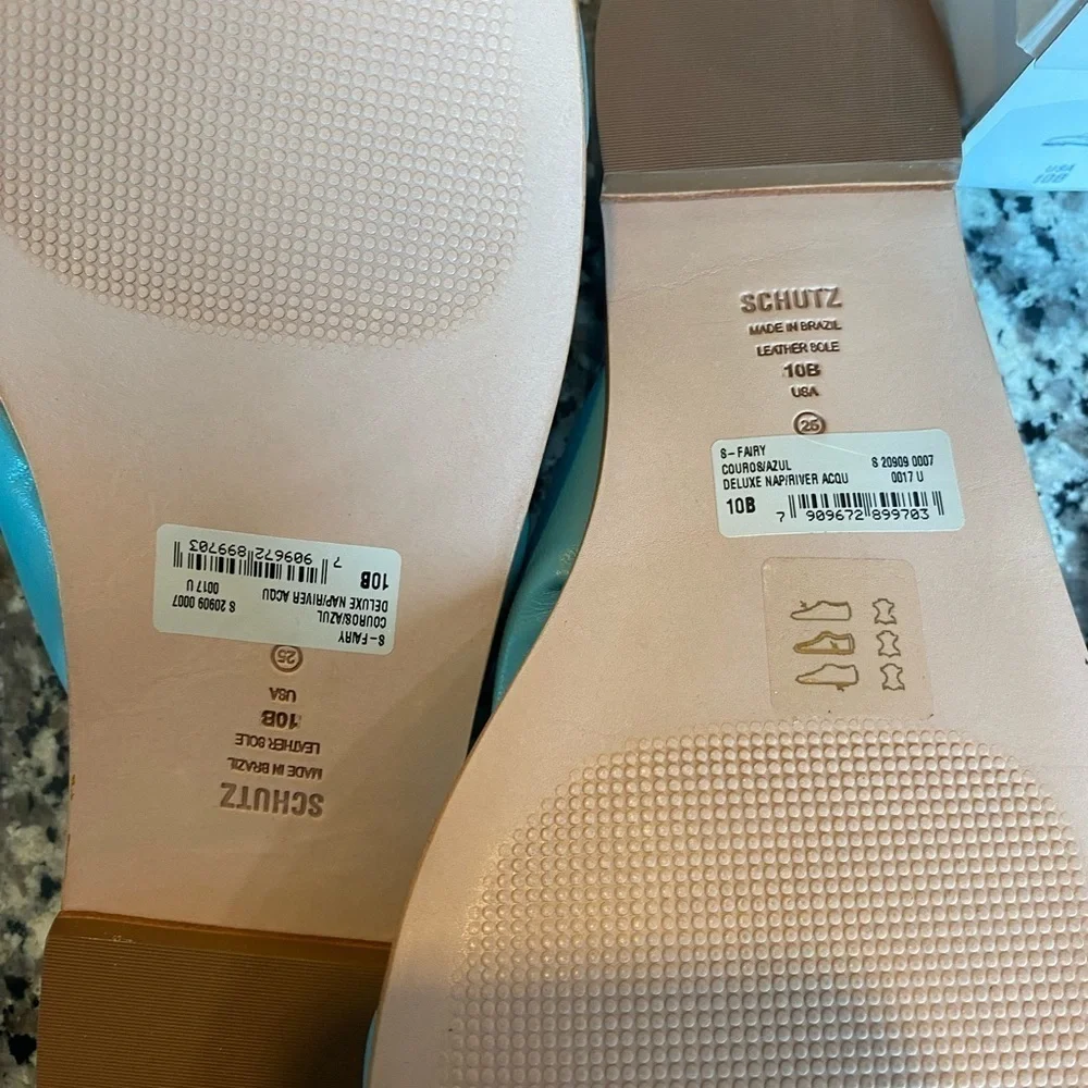 SCHUTZ Leather Slides brand new in box